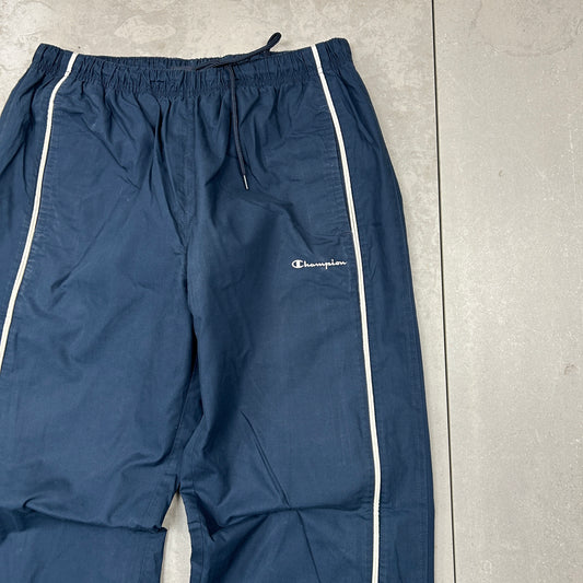 Vintage Champion Navy Baggy Tracksuit Sweatpants Track Pants Bottoms - S