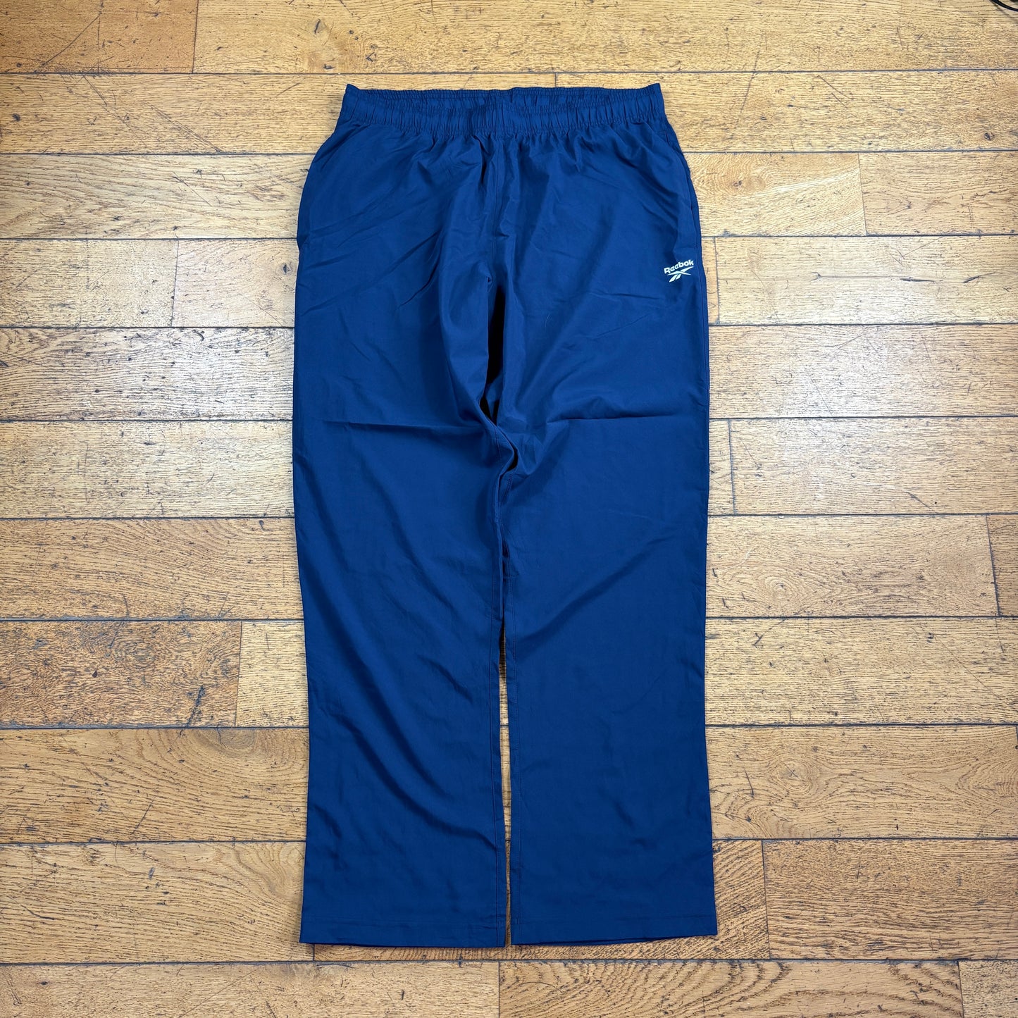 Vintage Reebok Blue Baggy Tracksuit Sweatpants Track Pants Bottoms - L