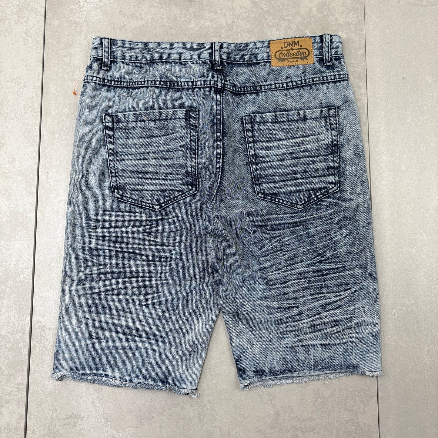 Vintage Moto Hip Hop Baggy Blue Shorts Jorts - 36