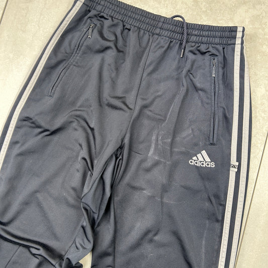 Vintage Adidas Baggy Tracksuit Black Track Pants Bottoms - S