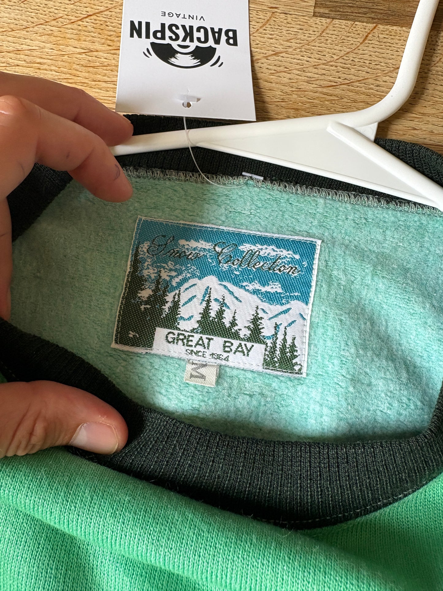 Vintage 90s Green Snowboard Ski Graphic Sweatshirt - XL