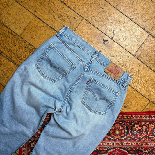 Vintage Levis 521 Straight Blue Denim Jeans - 34L
