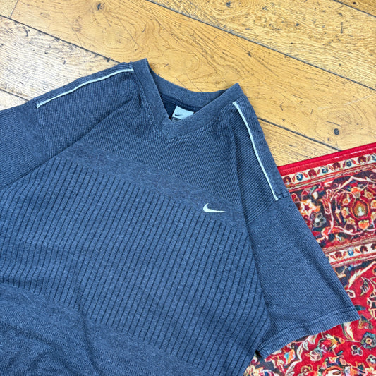 Vintage Nike Embroidered Grey T-Shirt - L