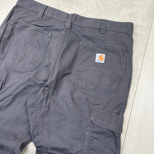 Vintage Carhartt Grey Workwear Cargo Baggy Trousers - 36