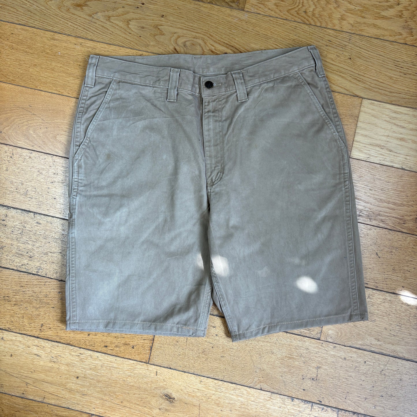 Vintage Carhartt Light Brown Workwear Baggy Carpenter Shorts - 38