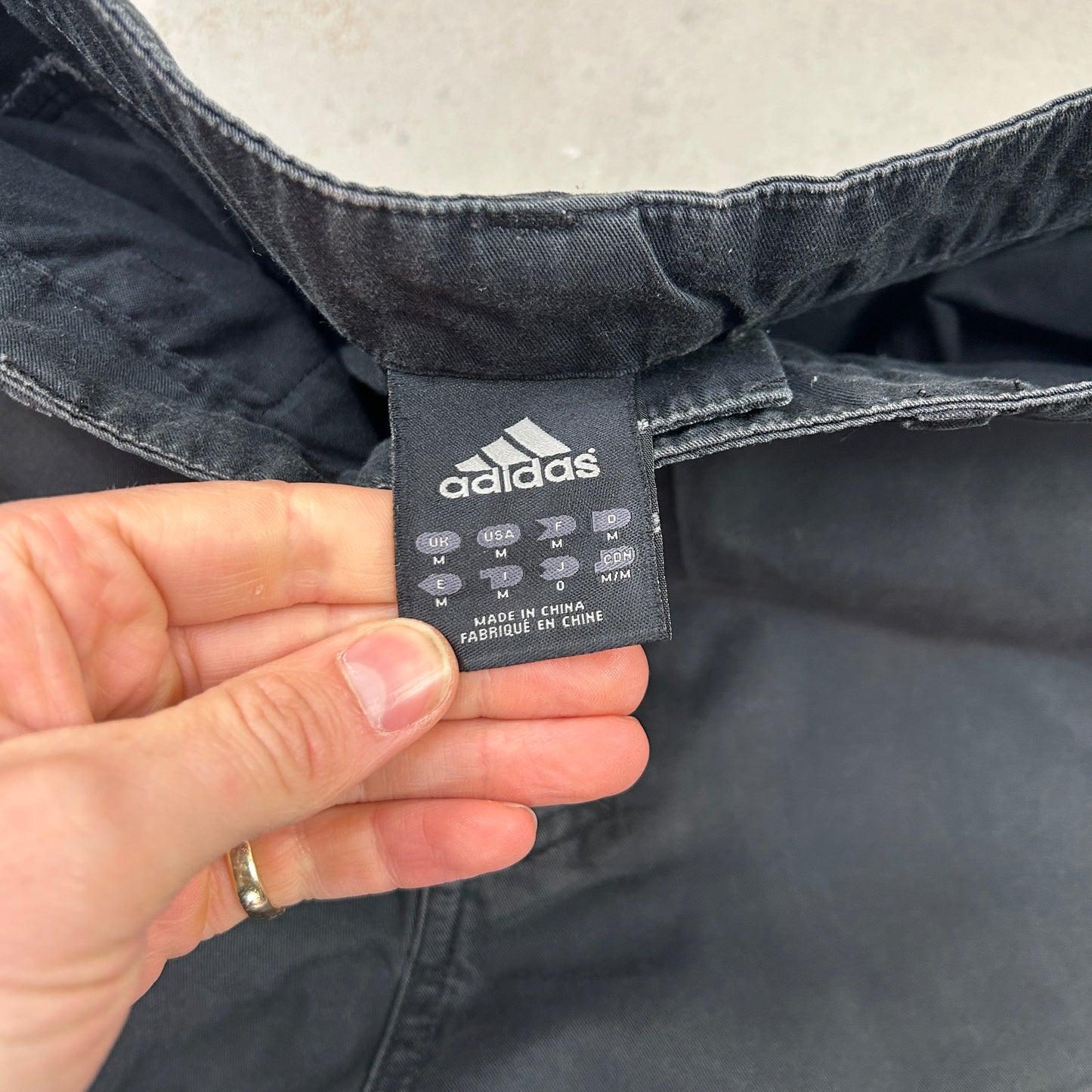 Vintage Adidas Black Baggy Shorts - M