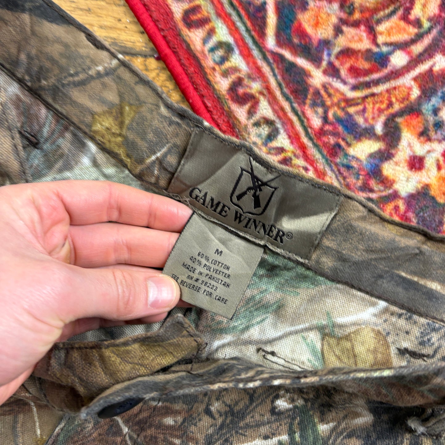 Vintage Real Tree Camo Green Hunting Workwear Trousers - 36