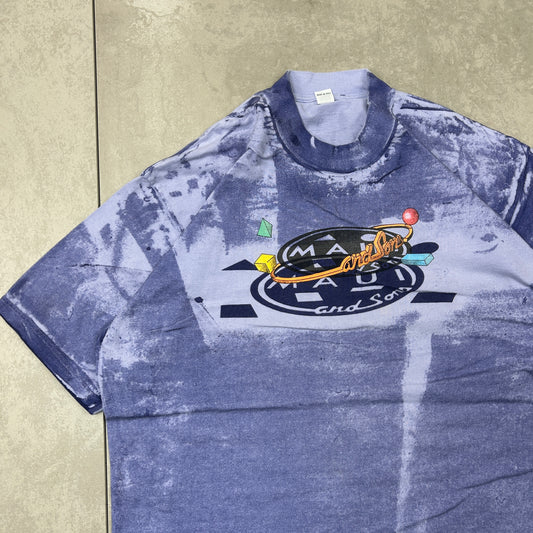 Vintage Maui and Sons Purple Tie Dye Graphic T-Shirt - L