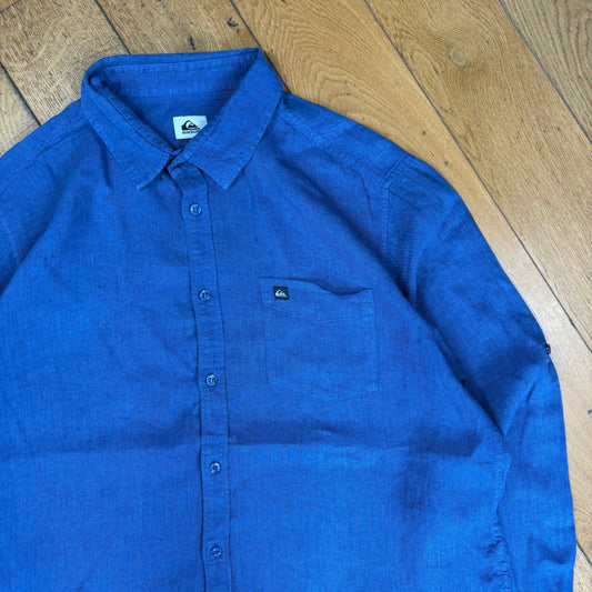 Vintage Quiksilver Blue Surfwear Button Shirt - XXL