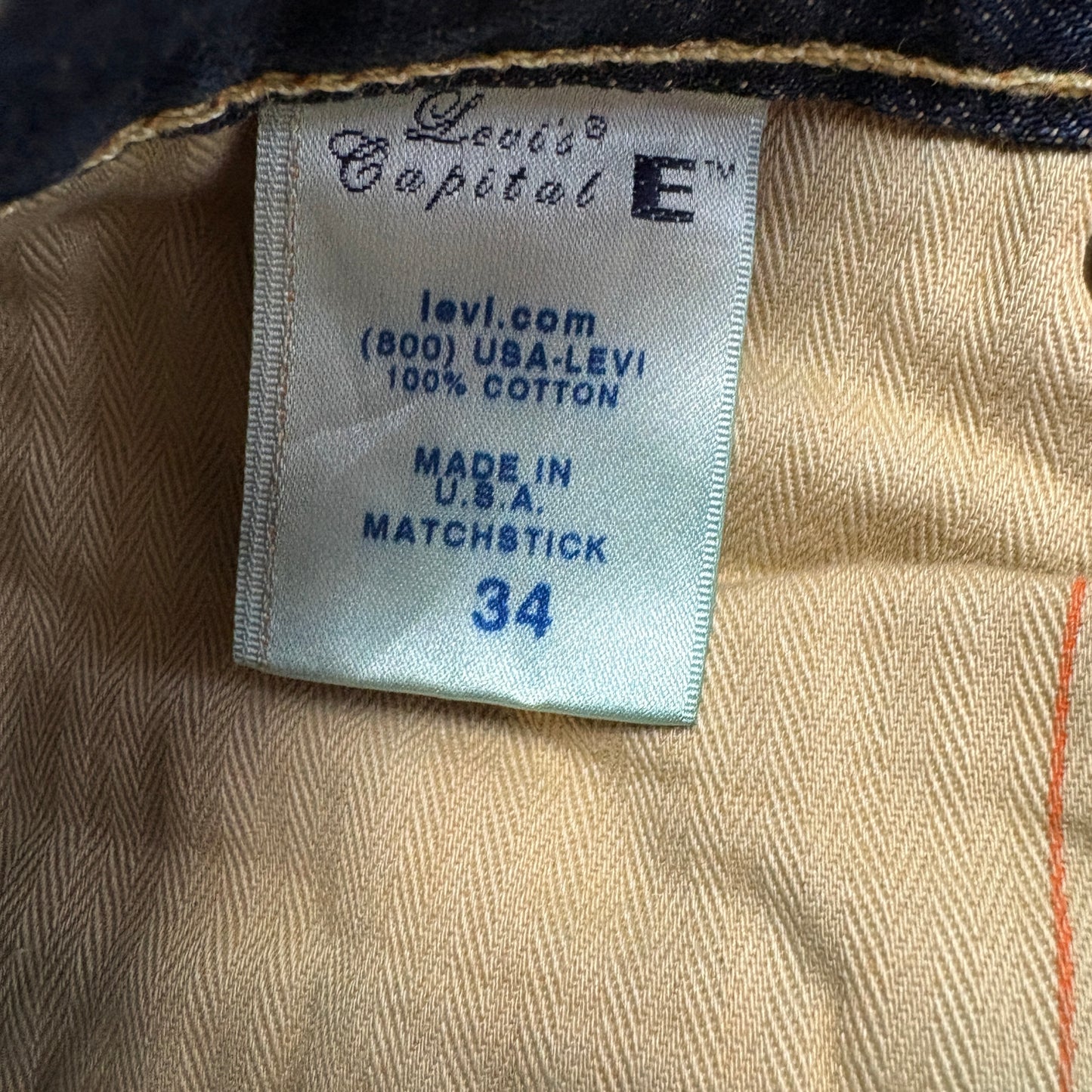 Vintage Levis Dark Blue Denim Shorts - 36