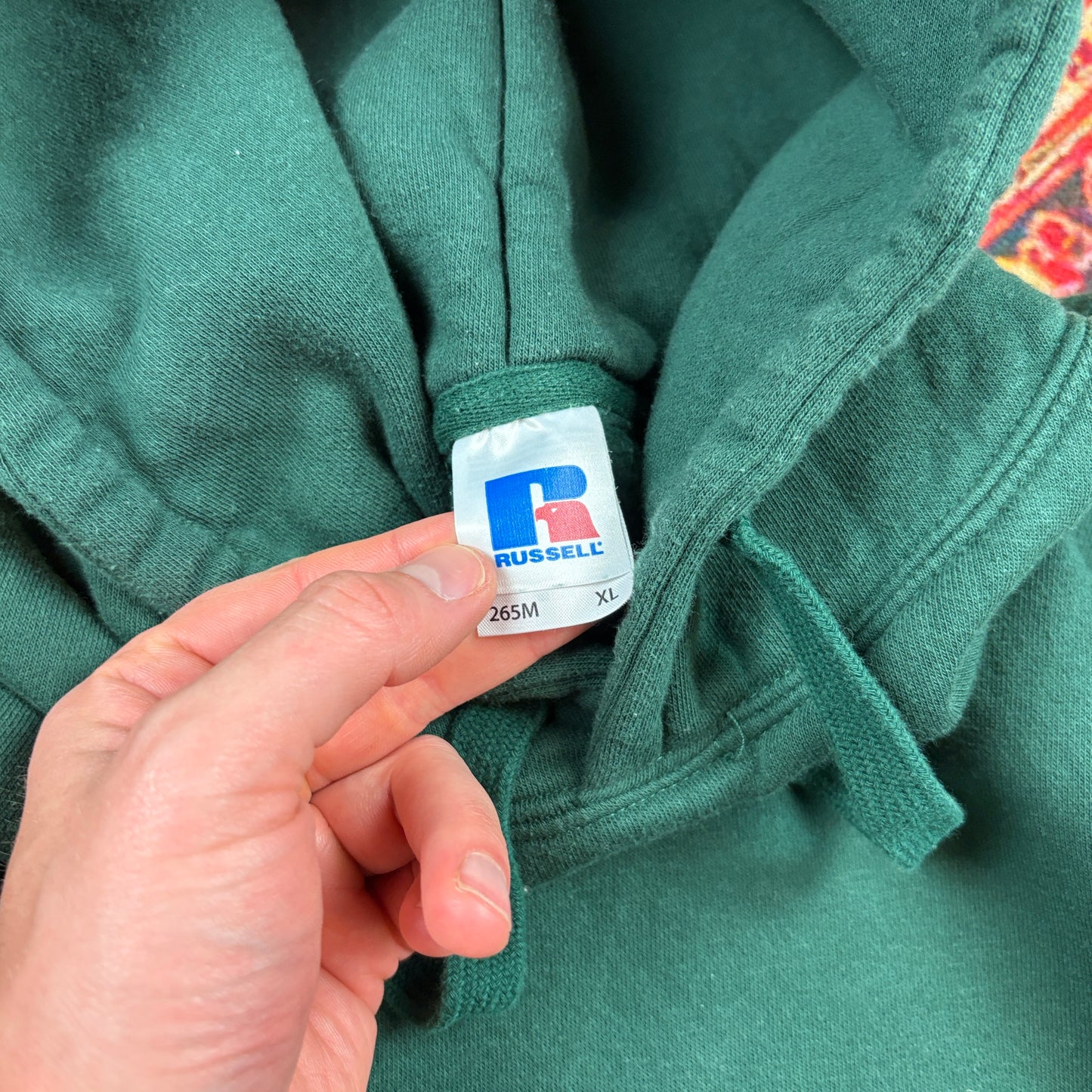 Vintage Russell Athletic Jameson Whiskey Green Hoodie Sweatshirt - L