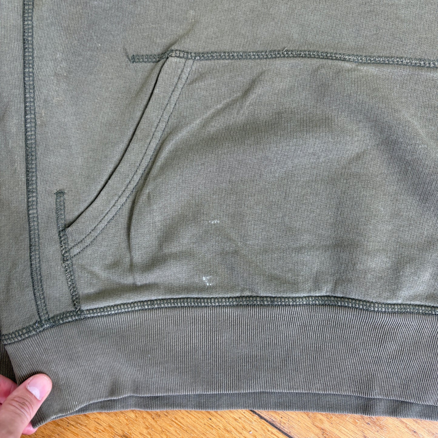 Vintage Y2K Khaki Diesel Hoodie Sweatshirt - L