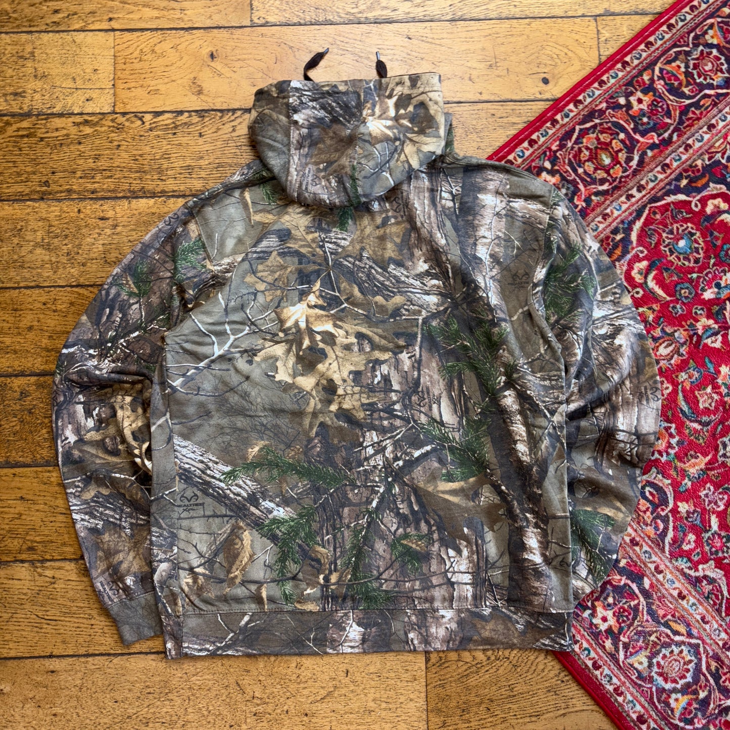 Vintage Realtree Camo Green Hoodie Sweatshirt - M