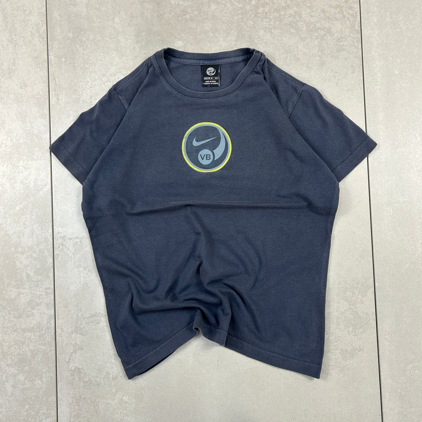 Vintage Nike Swoosh Womens Navy T-Shirt - Size 10