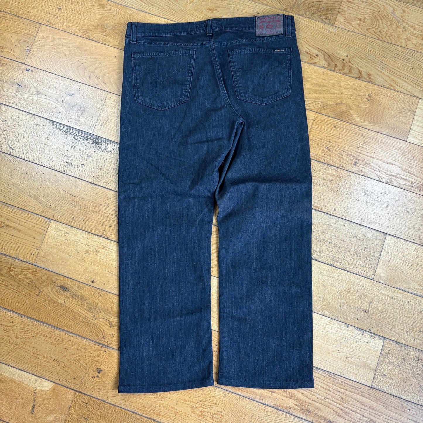 Vintage Energie Skate Baggy Straight Black Jeans - 36