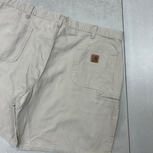 Vintage Carhartt Workwear Baggy Cream Carpenter Shorts - 42