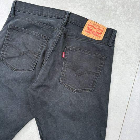 Vintage Levis 514 Black Denim Shorts - 34