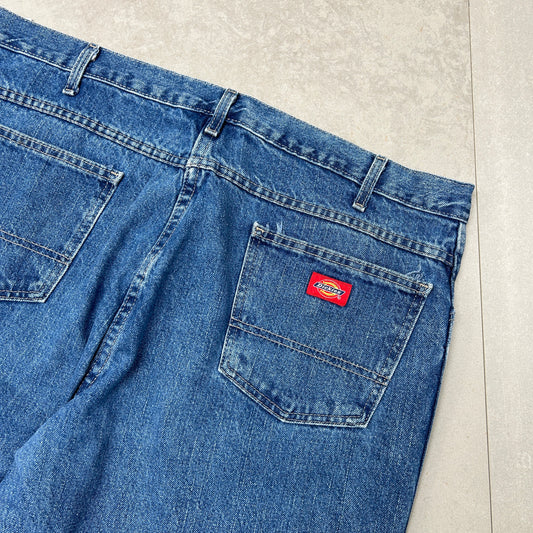 Vintage Dickies Workwear Carpenter Blue Baggy Shorts - 38