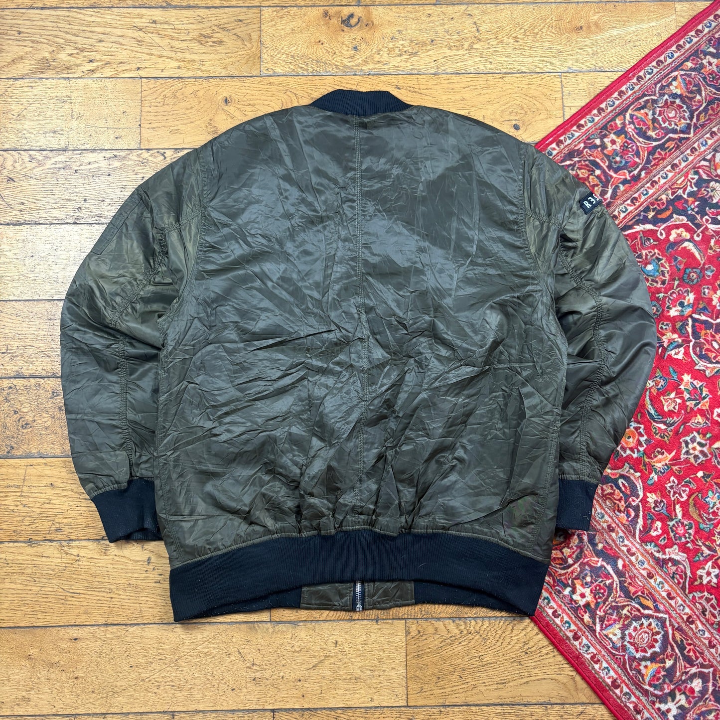 Vintage Khaki Green MA-1 Bomber Jacket - XXL