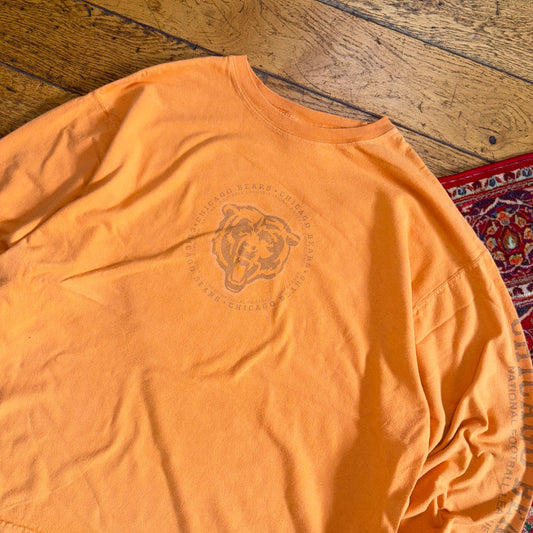 Vintage NFL Chicago Bears Orange Long Sleeve Graphic T-Shirt - XL