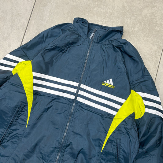 Vintage 90s Adidas Blue Tracksuit Track Shell Windbreaker Jacket - L