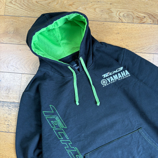 Vintage Yamaha Racing Black Hoodie Sweatshirt - XL