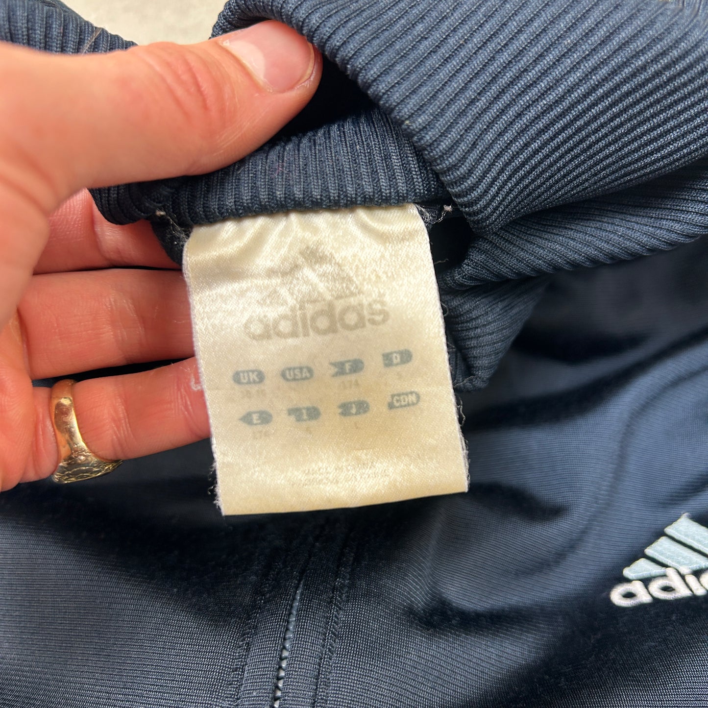 Vintage Adidas Navy Tracksuit Track Shell Windbreaker Jacket - L