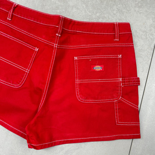 Vintage Womens Dickies Workwear Carpenter Red Shorts - Size 14