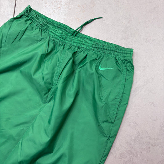 Vintage Nike Green Baggy Tracksuit Sweatpants Track Pants Bottoms - L
