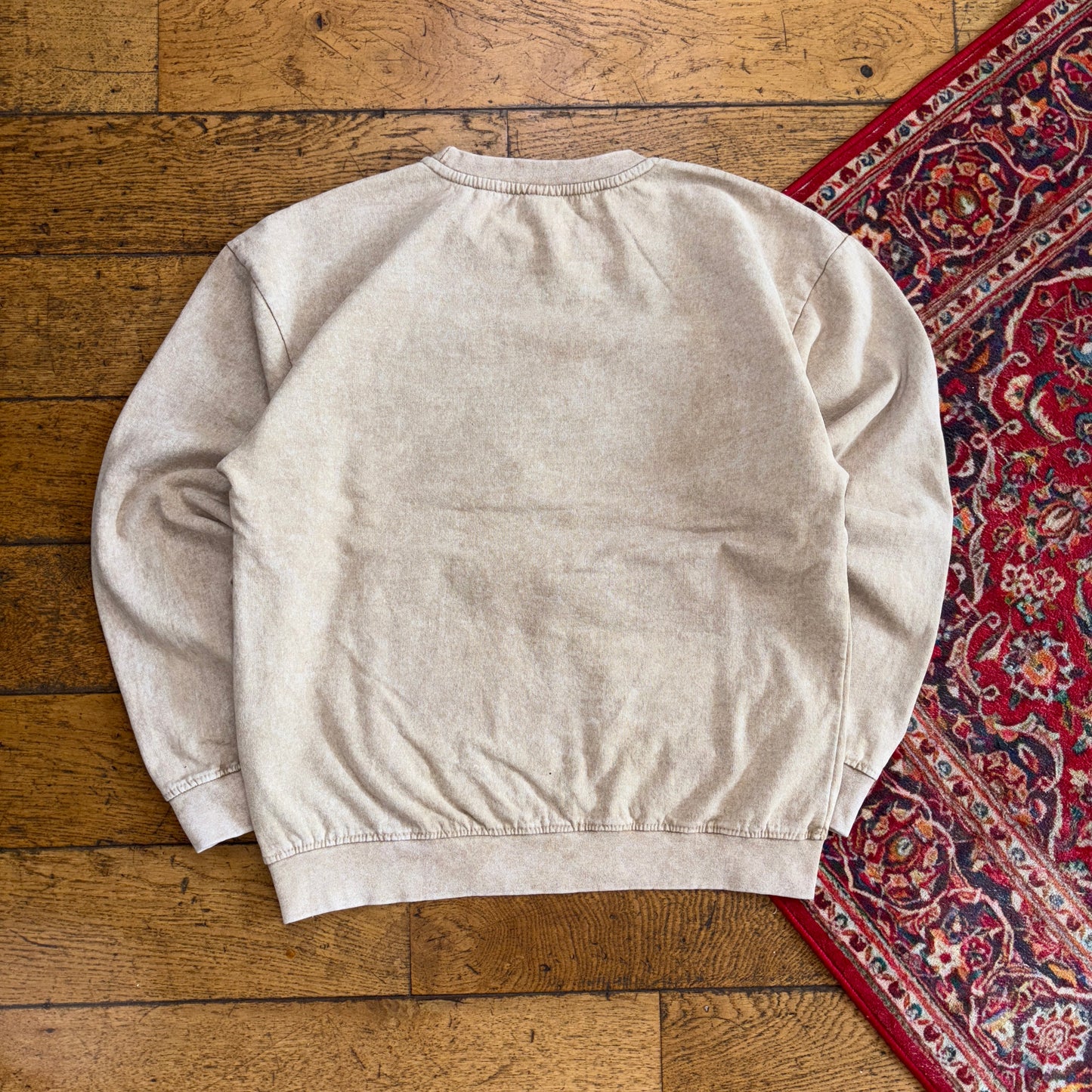 Vintage Coors Beer Cream Cowboy Western Embroidered Sweatshirt - S