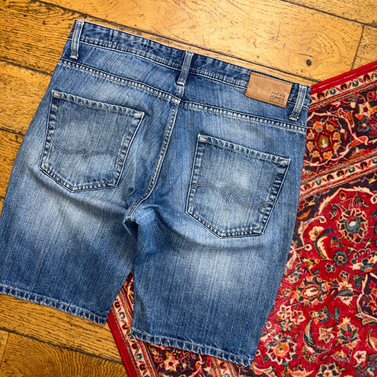 Vintage Jack and Jones Blue Denim Shorts - 36