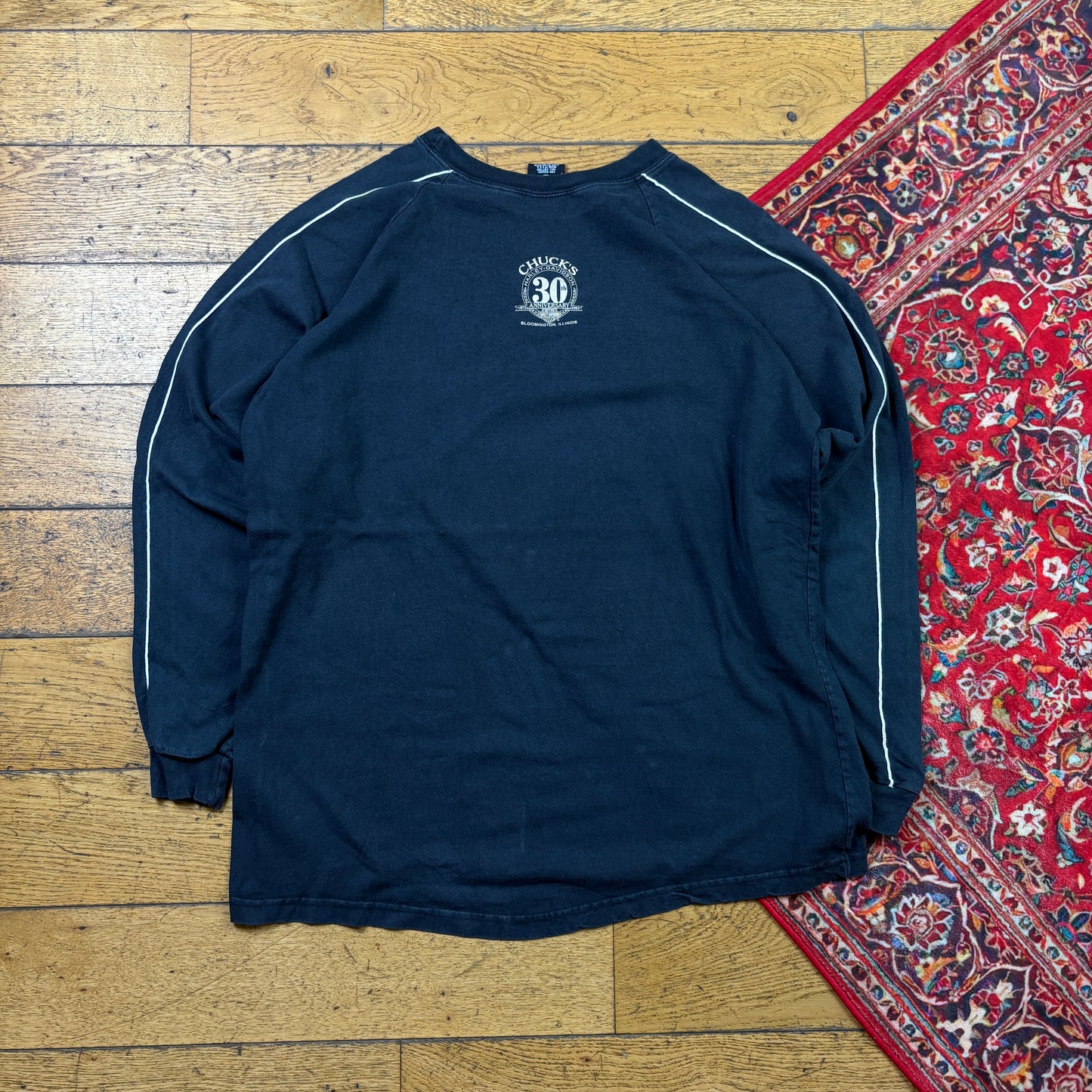 Vintage 2002 Harley Davidson Black Long Sleeve Graphic T-Shirt - L