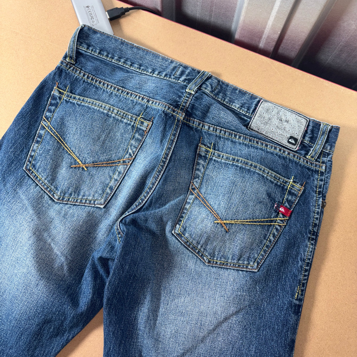 Quiksilver Blue Straight Surfwear Y2K Jeans - 32S