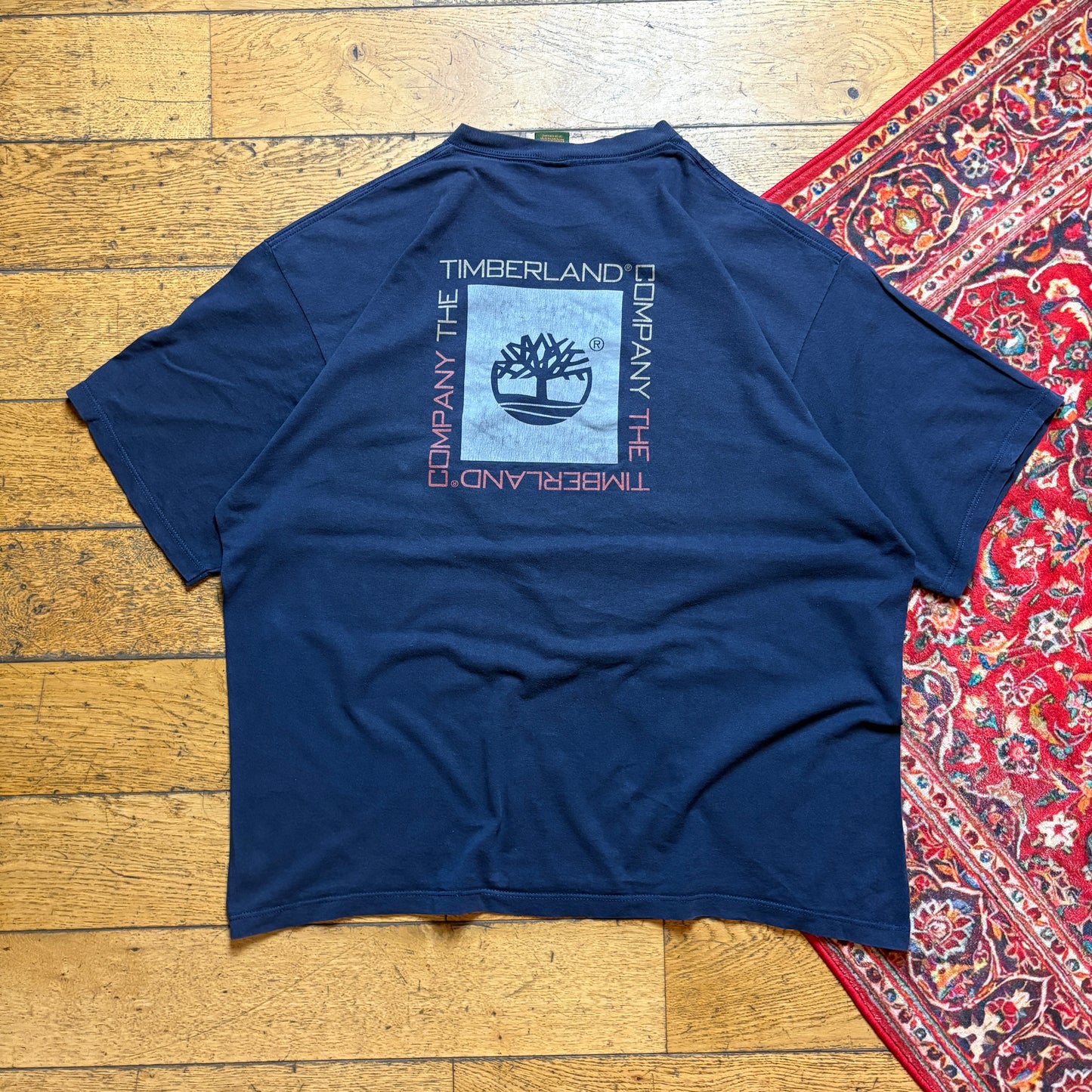 Vintage Timberland Navy Graphic T-Shirt - XL