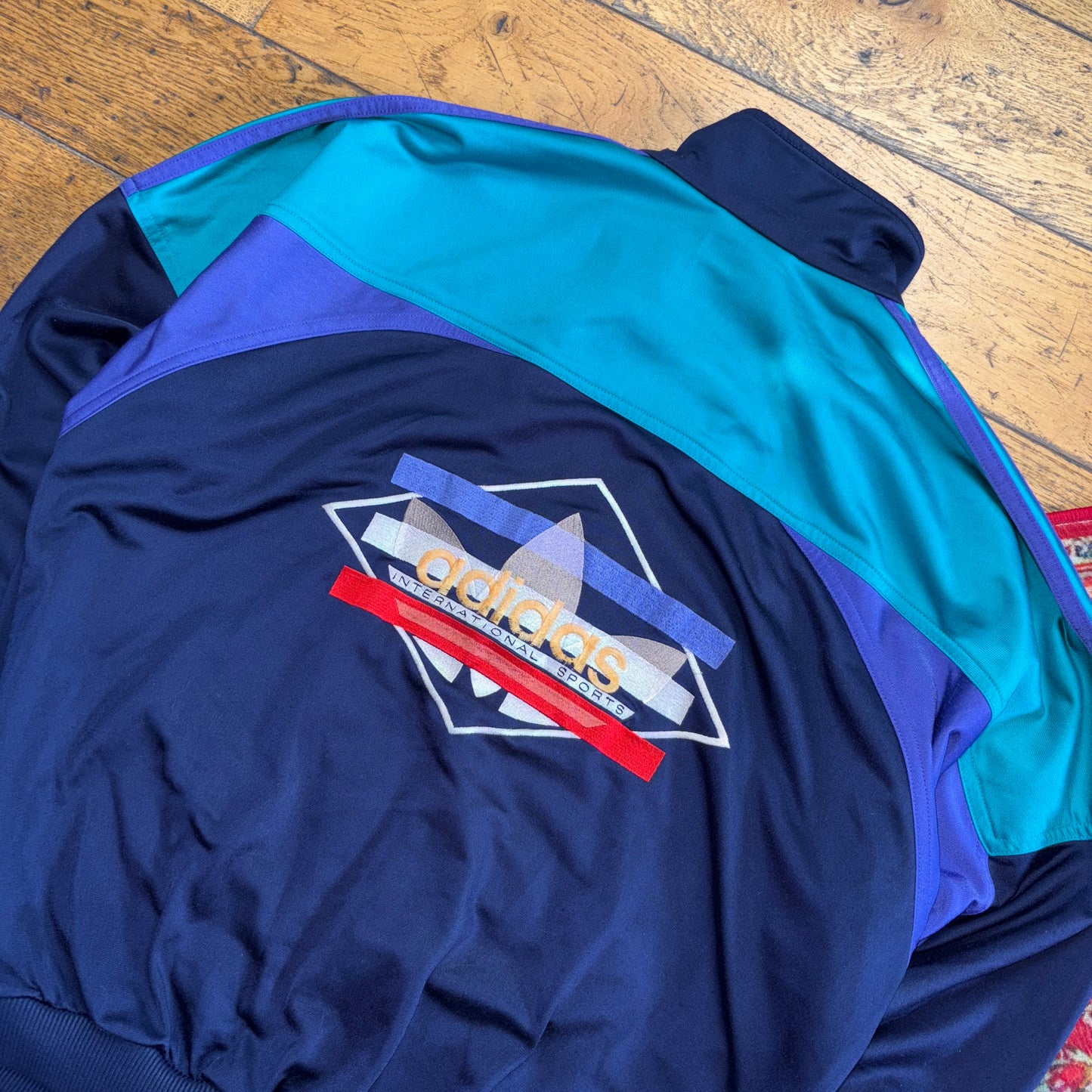 Vintage 90s Adidas Navy Tracksuit Track Shell Windbreaker Jacket - M