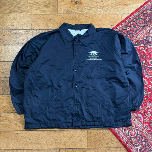 Vintage Dark Navy Nylon Coach Harrington Jacket - 3XL