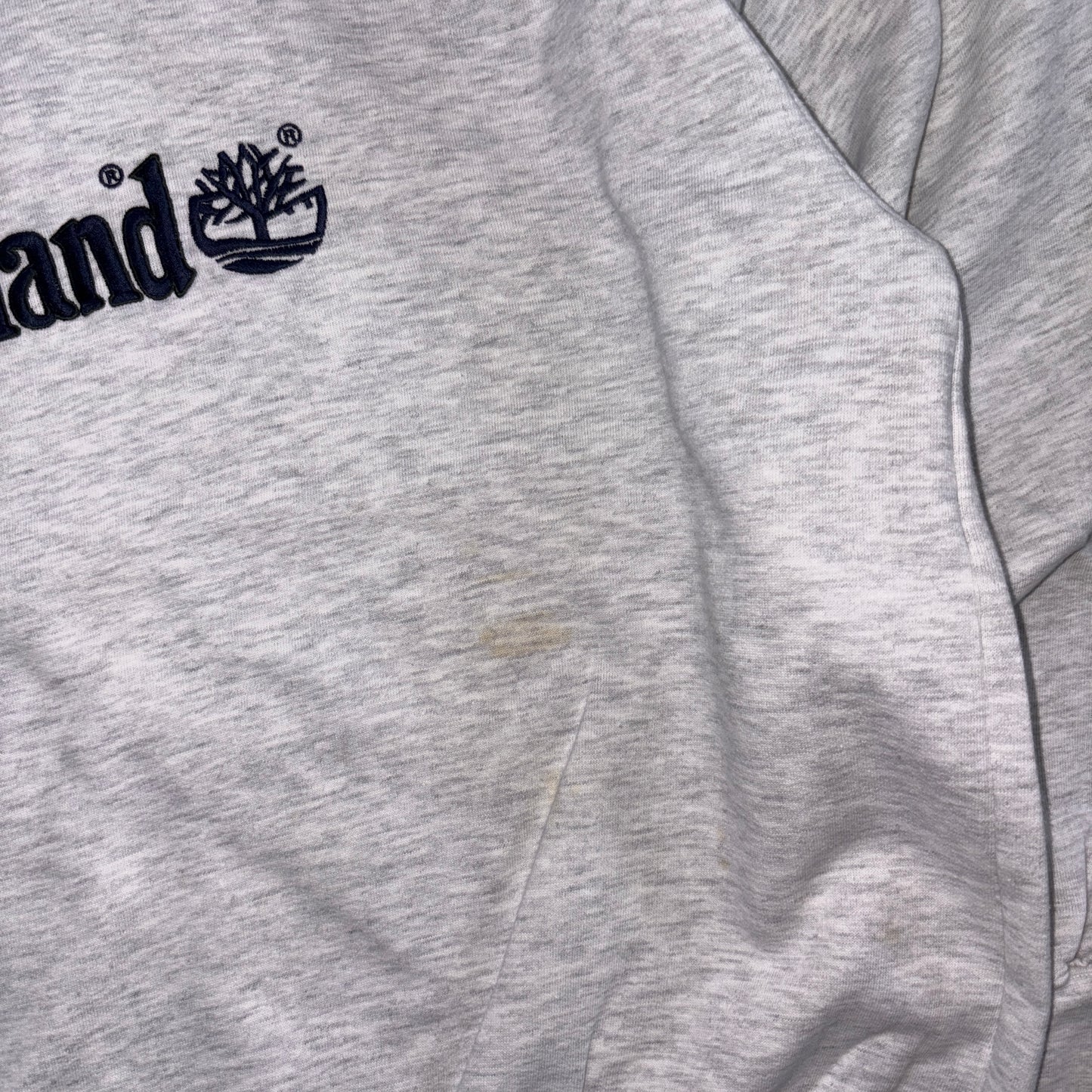 Vintage Timberland Grey Embroidered Zip Sweatshirt - 2XL
