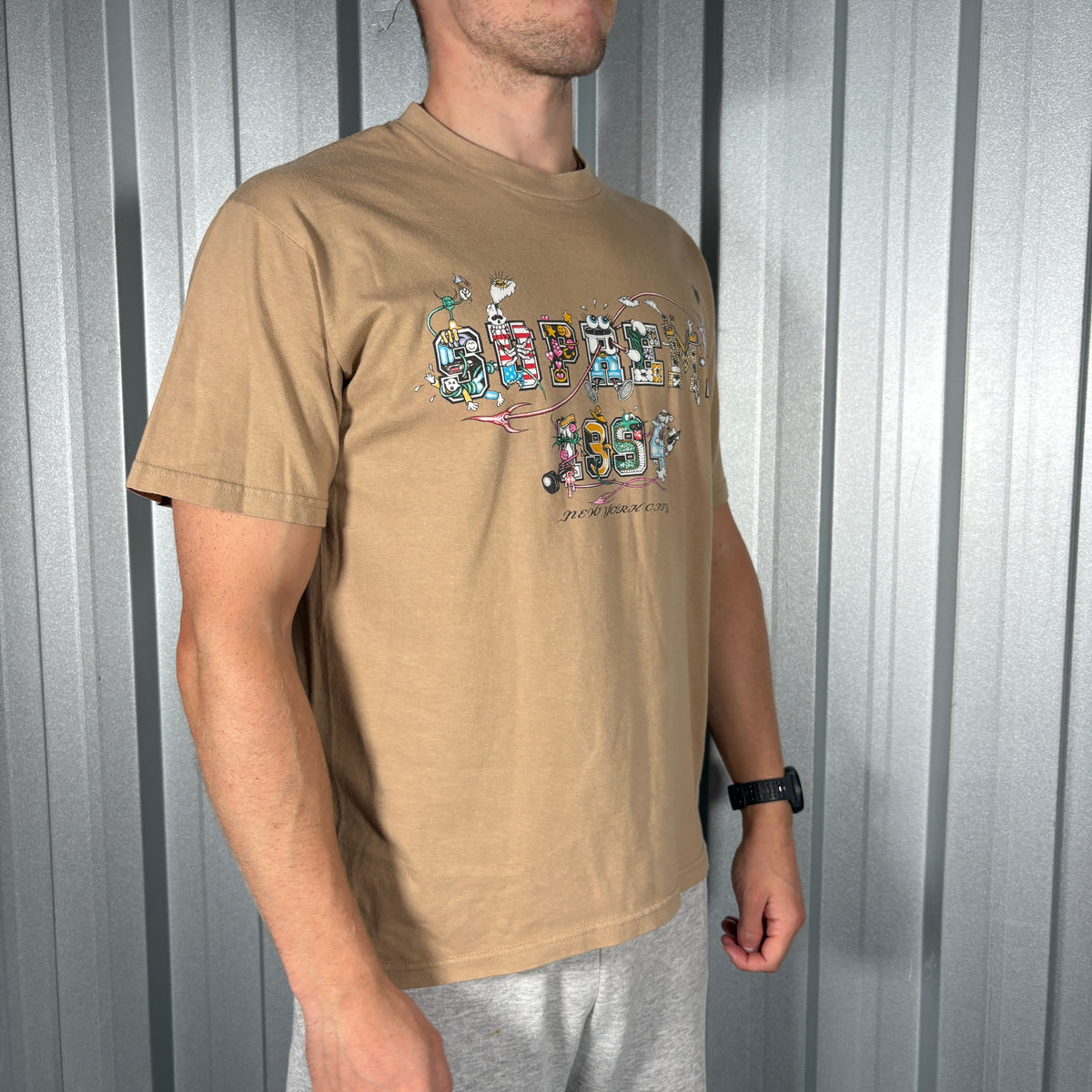 Supreme Brown Graphic T Shirt - M