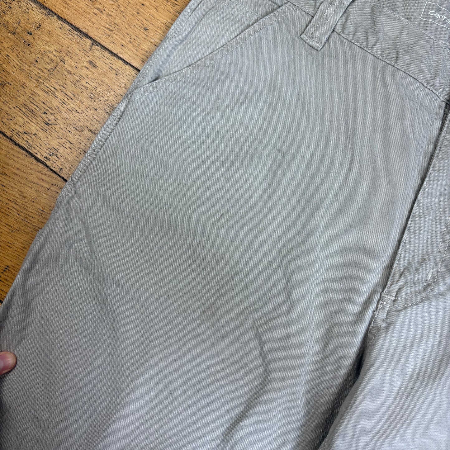 Vintage Carhartt Cream Workwear Baggy Carpenter Shorts - 38