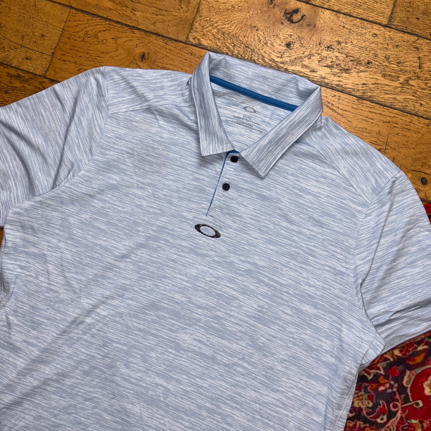 Vintage Oakley Blue Polo Shirt - XL