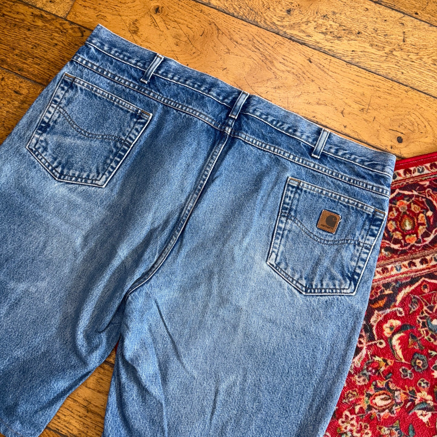 Vintage Carhartt Workwear Baggy Blue Carpenter Shorts - 44