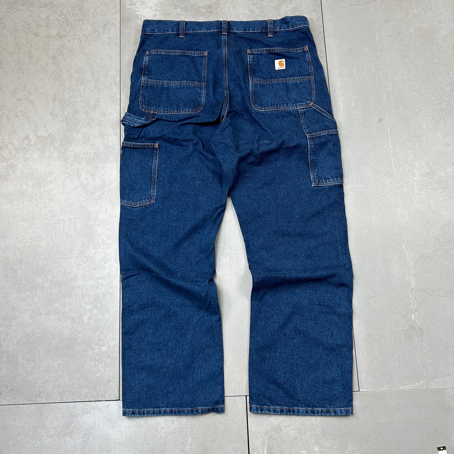 New Carhartt Double Knee Carpenter Baggy Blue Jeans - 38
