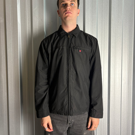 Vintage Quiksilver Black Harrington Smart Casual Surfwear Jacket - L