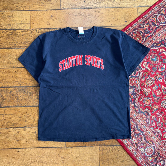 Vintage Champion Navy Graphic T-Shirt - M
