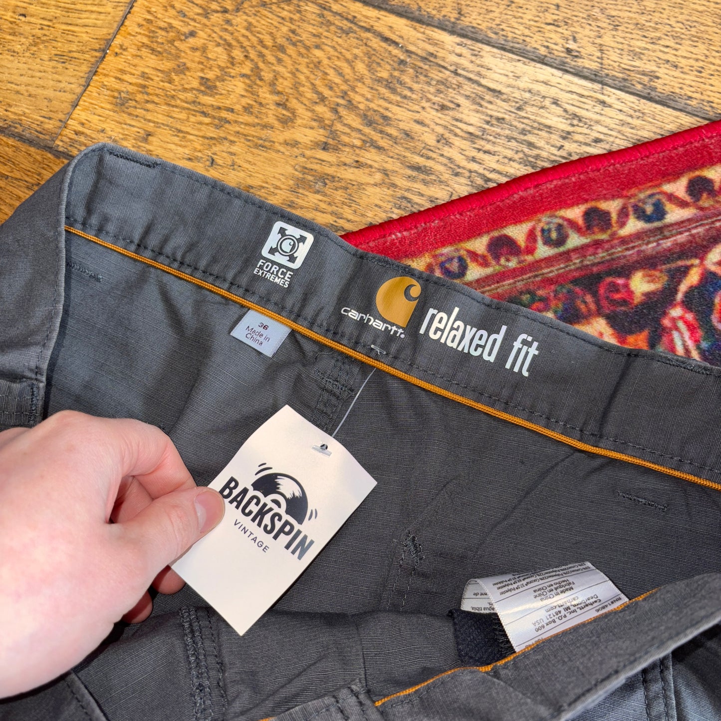 Vintage Carhartt Grey Workwear Baggy Carpenter Shorts - 36