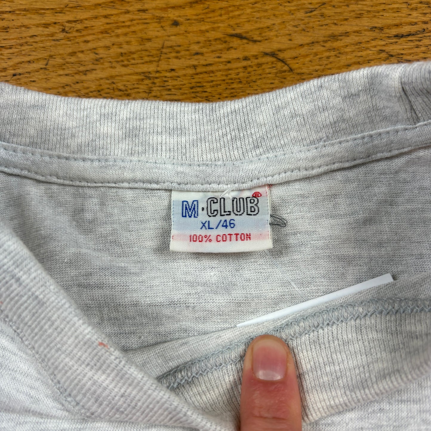 Vintage Cuban Pesos Grey Graphic T-Shirt - M