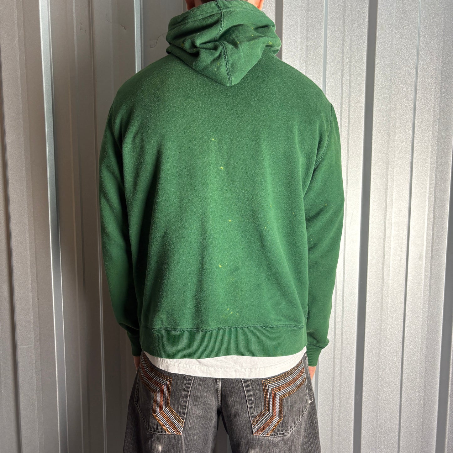 Nike Green Swoosh Hoodie Sweatshirt - L