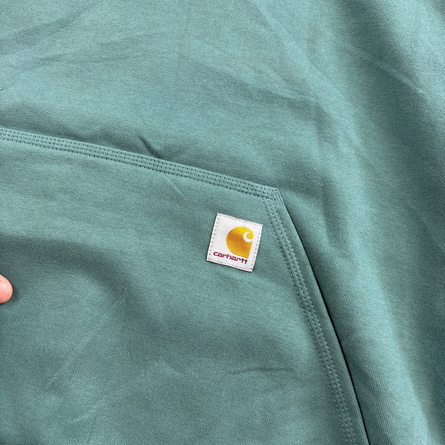 Vintage Carhartt Green Hoodie Sweatshirt - XL