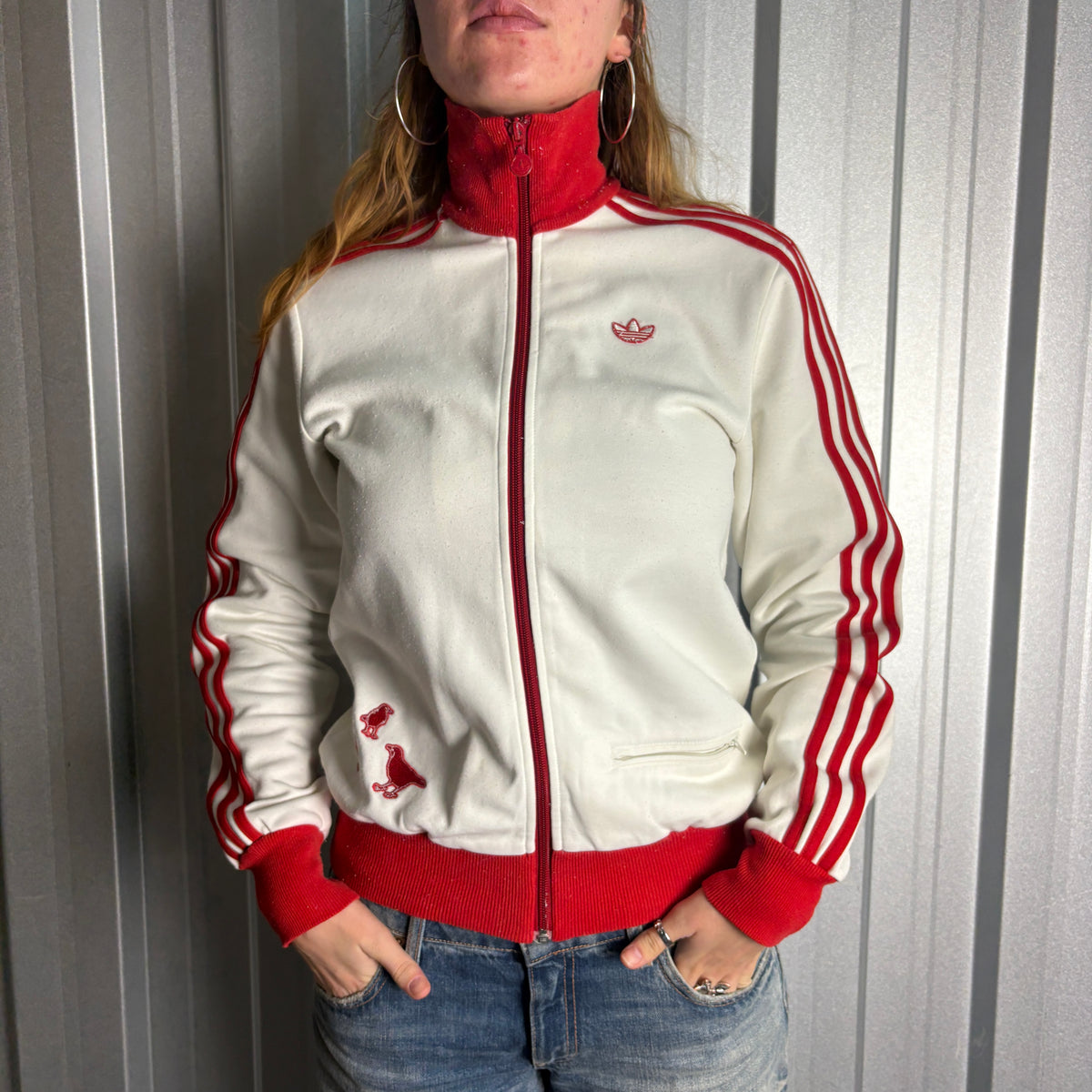 Adidas Tokyo 00s Rare White Red Tracksuit Track Jacket - XS