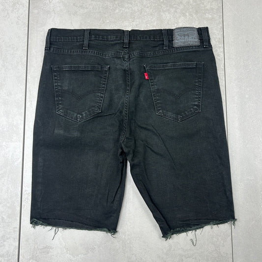Vintage Levis 511 Slim Black Denim Shorts - 40